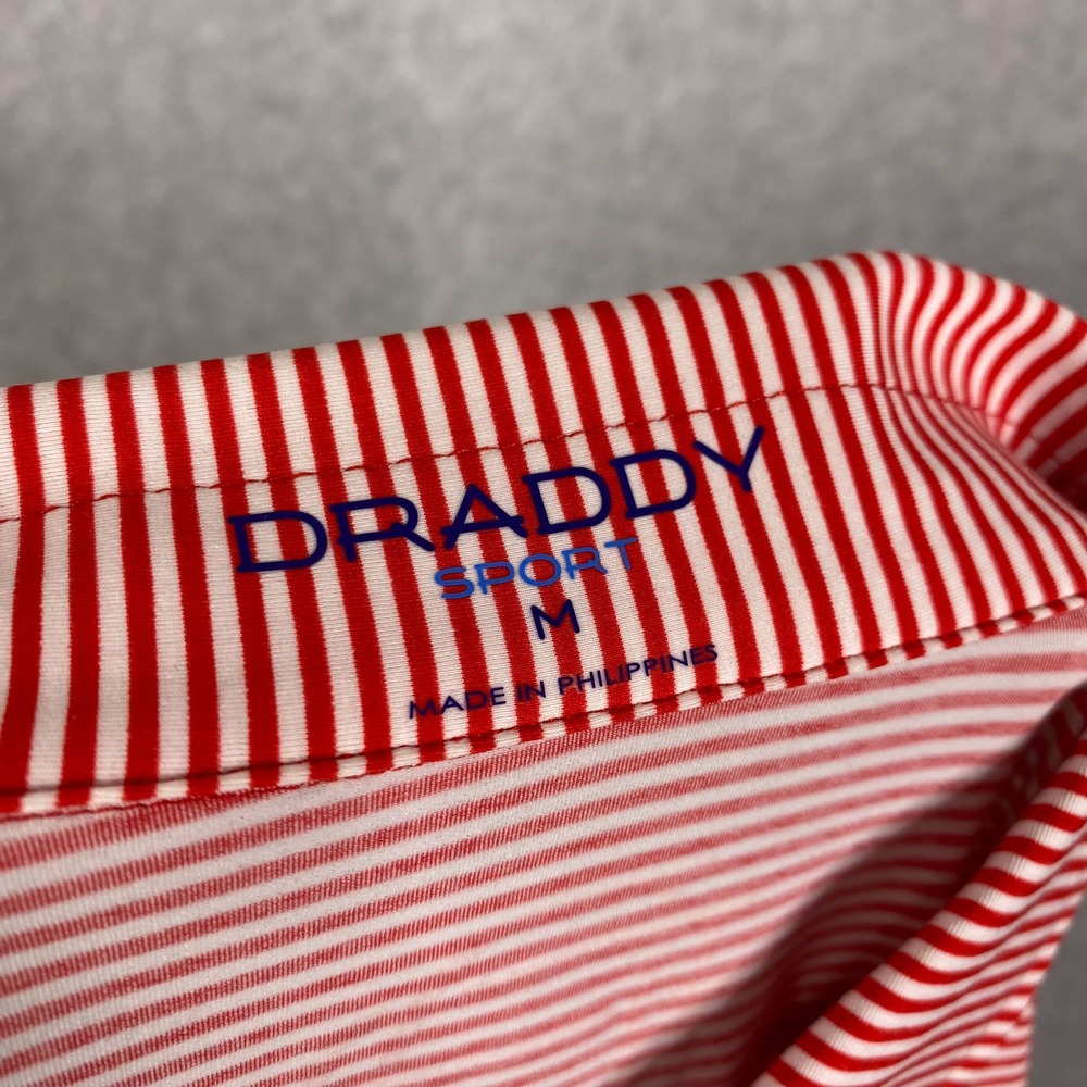 B. Draddy Sport Shirt Mens M Redwing Stripe Golf Jimmy Performance Polo - Picture 7 of 11